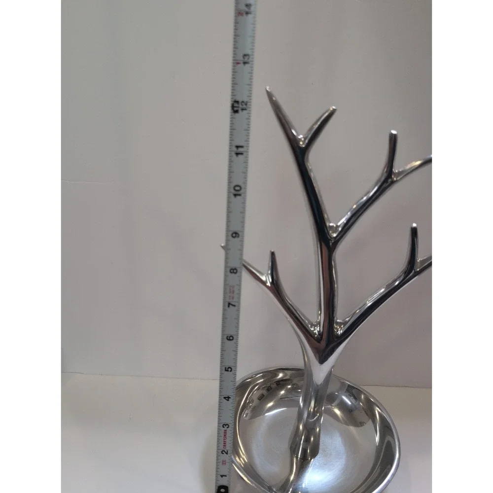 Nambe Jewelry Display Tree Signed‎ By Wei Young 12 Inch.